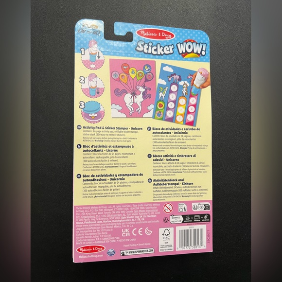 Melissa & Doug Unicorn Sticker Stamper Set - Picture 2 of 2